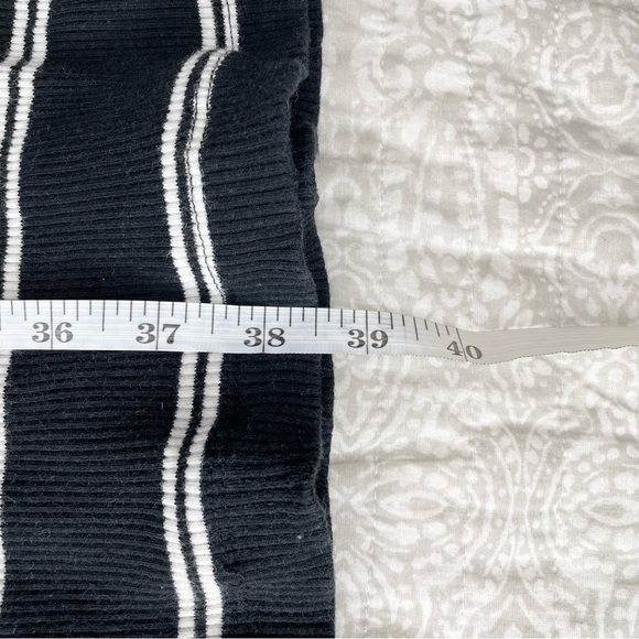Wild Fable Black White Striped Scoop Neck Ribbed Midi Tank Dress Medium - Picture 9 of 9